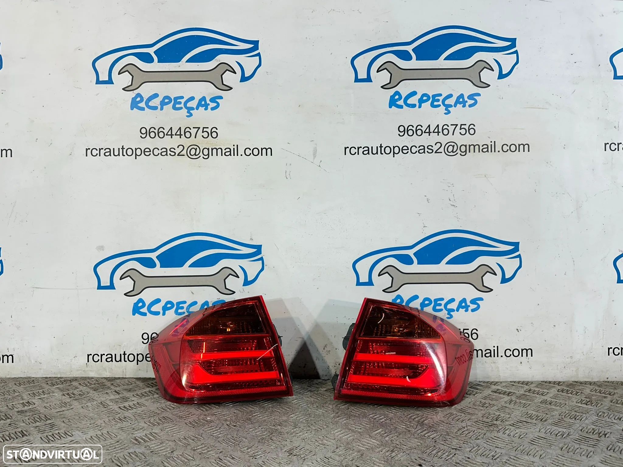 .Conjunto Farolins Led Originais Tras Traseiro Direito Esquerdo BMW Serie 3 F30 2011 - 2019 - 1