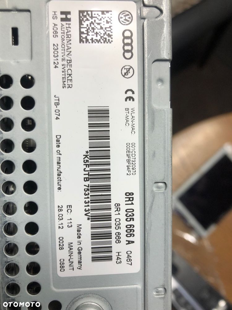 Radio Audi multimedia komplet A4B8 8R1035666A - 2