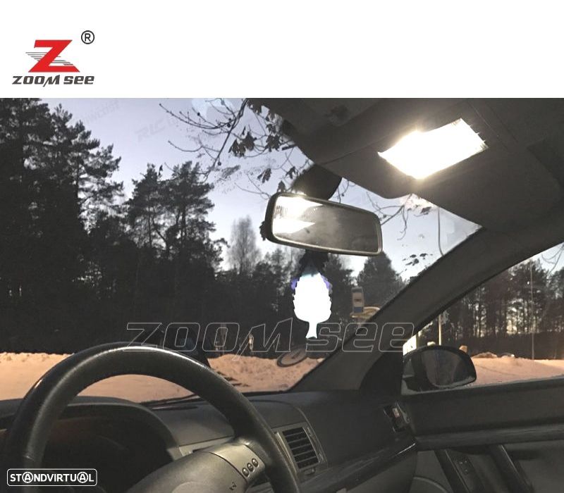 KIT COMPLETO DE 18 LÂMPADAS LED INTERIOR PARA SKODA OCTAVIA 2 MK2 MKII 1Z5 COMBI RAÞCES WAGON 2005 - 4