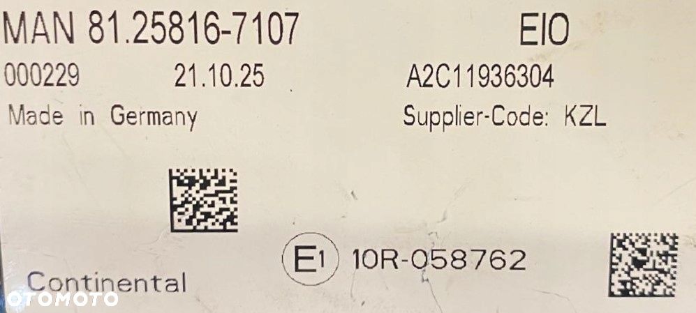 APARAT STERUJĄCY / STEROWNIK / KOMPUTER EIO2 MAN TG3 81.25816-7107 - 3