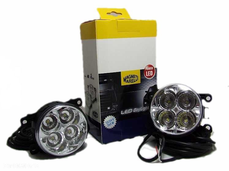 światła jazdy dziennej led magneti marelli wiele zastosowań średnica 90mm - 1