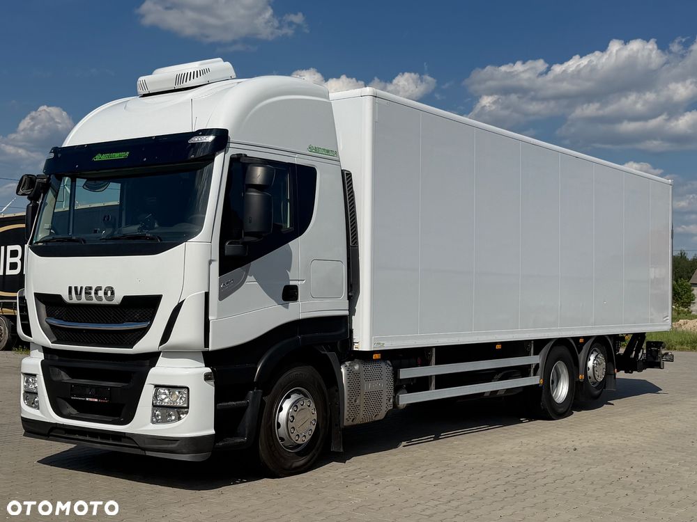 Iveco STRALIS 420 / HI-WAY / KONTENER / WINDA / 23 EUROPALETY / EURO 6 / AUTOMAT / 6x2 / OŚ SKRĘTNA / PODNOSZONA / 2019 ROK / SPROWADZONY - 1