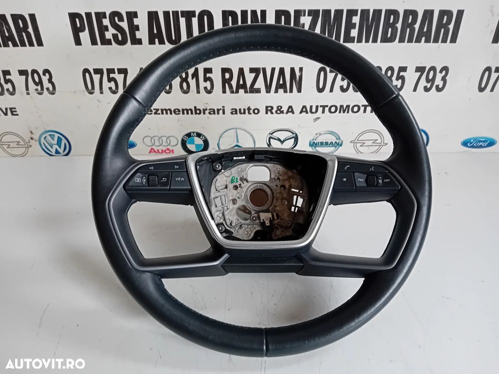 Volan Din Piele Cu Comenzi Audi A6 C8 A8 A7 An 2018-2024 4 Spite Cod 4N0419091AE Motor DTP - 5