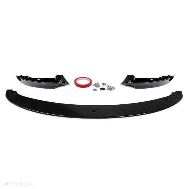 Prelungire Lip Bara Fata M3, Extensie bara M3 Style pentru BMW E90 E91, Negru Lucios - 4