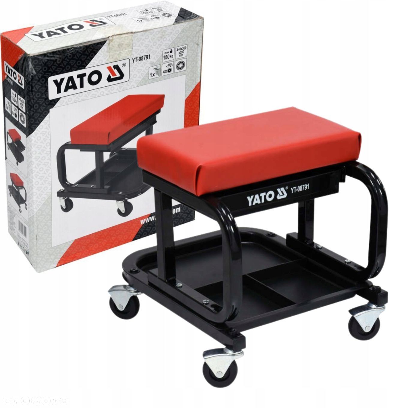 YATO TABORET WARSZTATOWY Z SZUFLADĄ NA KÓŁKACH OBITY WINYLEM YT-08791 - 1