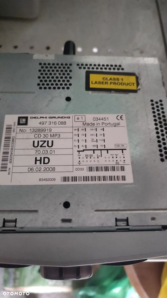 Radio corsa d cd 30 mp3 ramka wyświetlacz astra h zafira b vectra c - 3