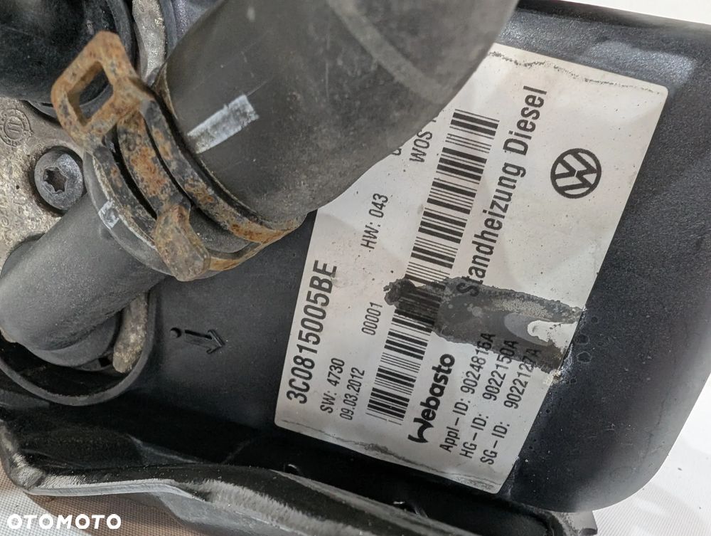 VW PASSAT B7 OGRZEWANIE POSTOJOWE WEBASTO 3C0815005BE - 8