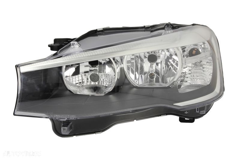 Far Bmw X3 (F25), 03.2014-08.2017, X4 (F26), 08.2014-05.2018; stanga/dreapta, cu lumina de zi; tip bec H7+H7+PY21W+W21W+W5W; electric; cu motor, TYC - 1