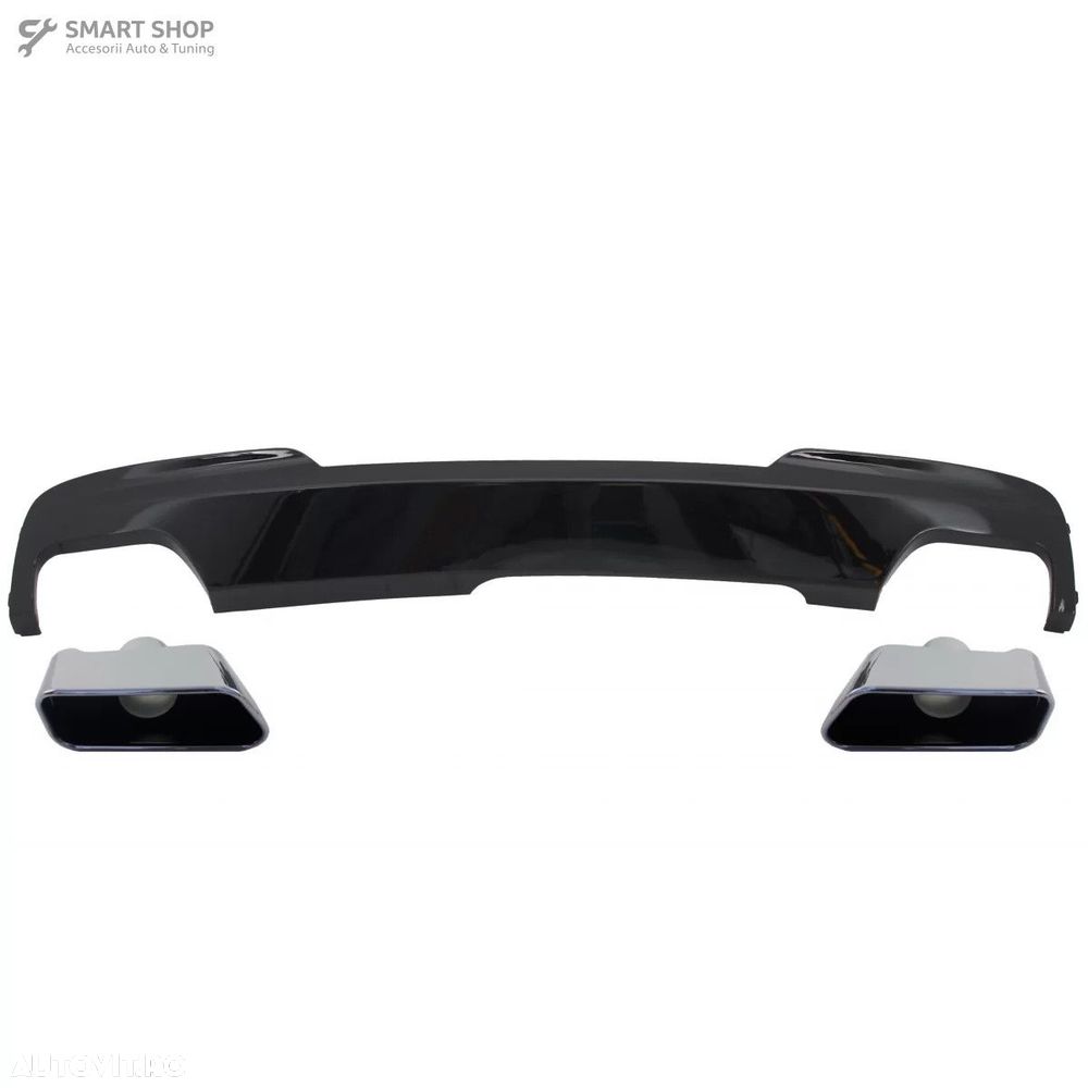 Difuzor de aer Negru cu Ornamente Evacuare BMW Seria 5 F10 F11 (2011-2 - 1