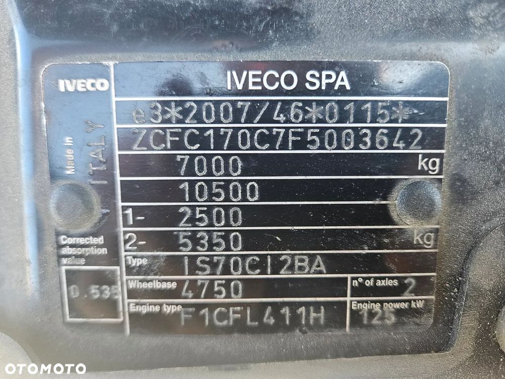 Iveco DAILY 70C17 - 15 Europalet - 21