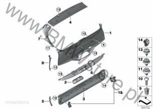 NOWA ORYGINALNA OSŁONA USZCZELKA POKRYWY BAGAŻNIKA TAPICERKA BMW X5 8738627 - 5