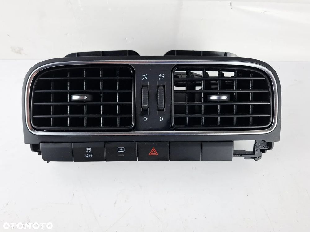 Kratka Nawiewu Wentylacji Środkowa Czarna Chrom VW Polo 6R 6RF819728 - 1