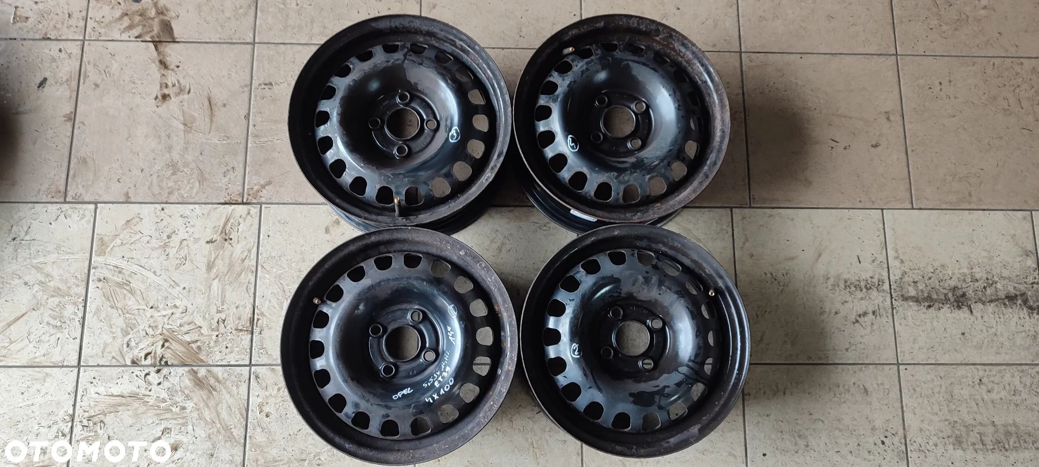 FELGI STALOWE 4x100 5,5Jx14 CALI ET 39 CORSA D E TIGRA ASTRA 4 SZTUKI KOMPLET - 1