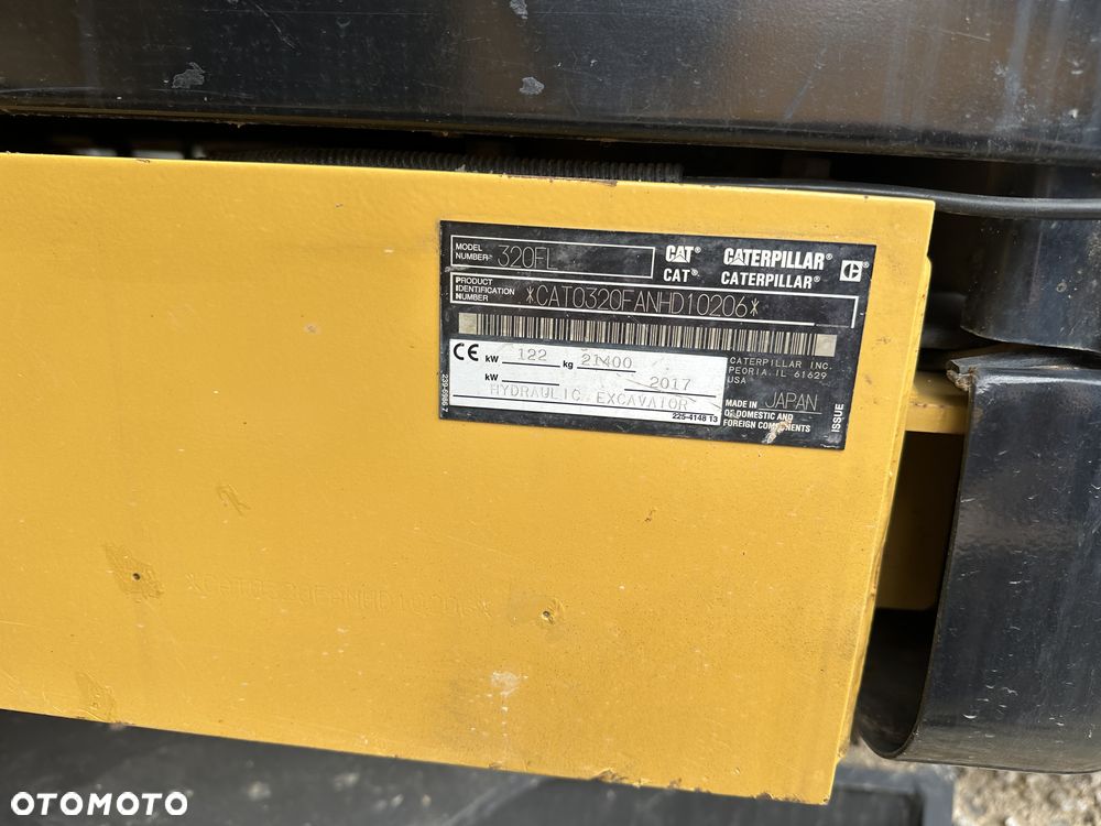 Caterpillar 320 FL tok 2017 kamery 360 stan wzorowy klepka 700mm koparka gąsienicowa 22 tony 122kW - 13
