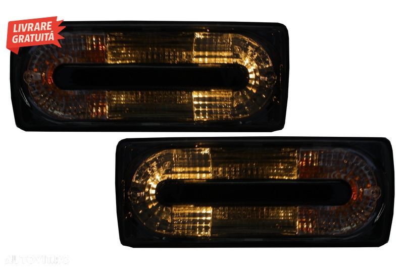 Stopuri Negru Fumuriu Mercedes W463 G-Class (1989-2015) G55 Design- livrare gratuita - 5