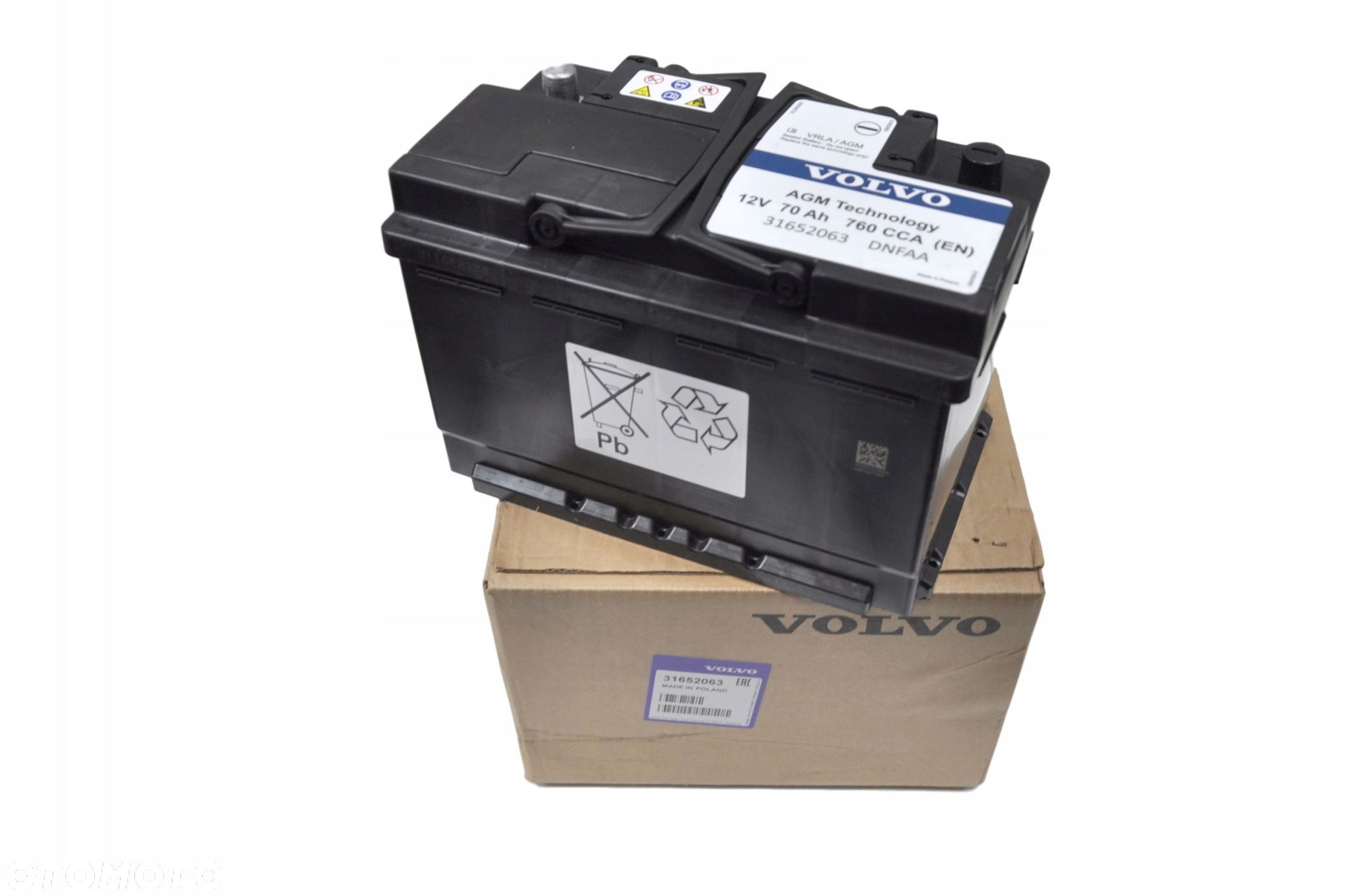 VOLVO S60 V60 XC60 akumulator oryginal 760A 70Ah - 1