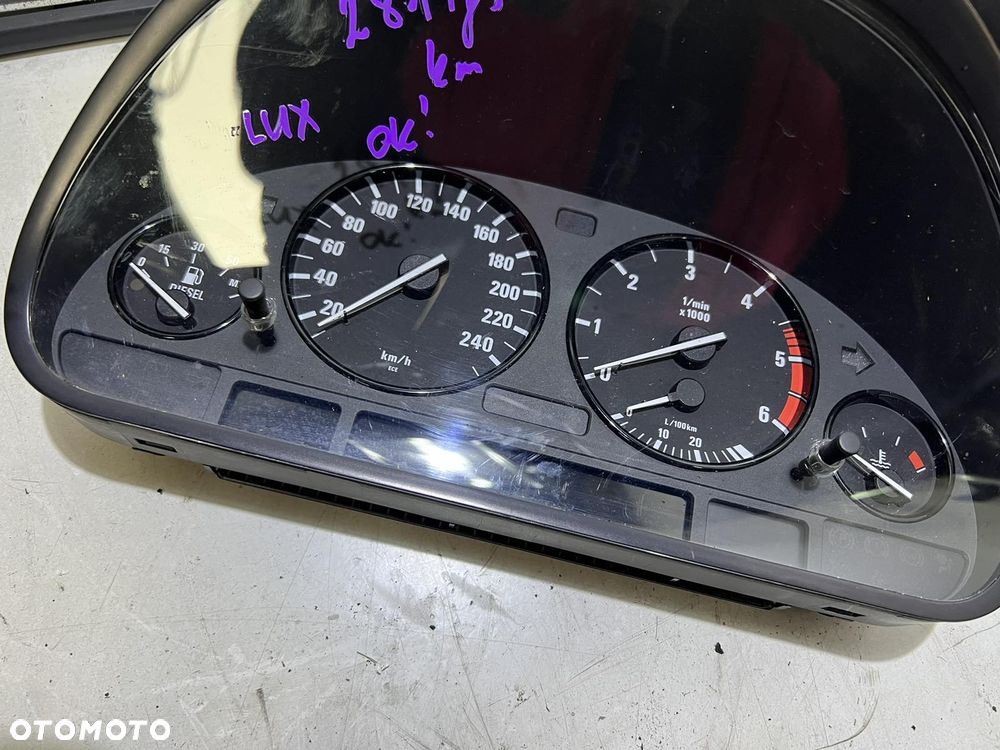 Licznik Bmw e39 diesel 281 tys km przebieg ładny ramki czarne w koło - 2