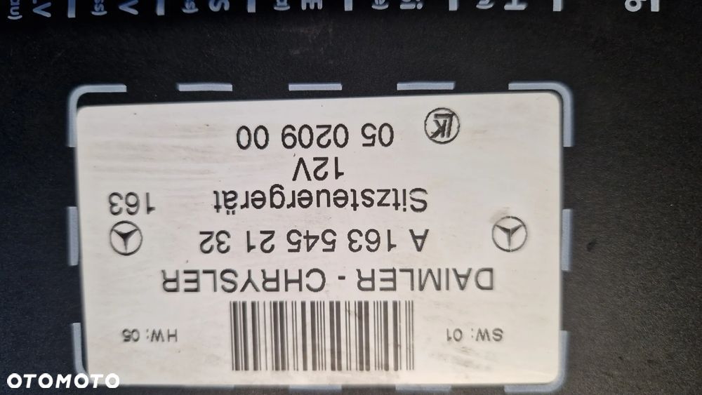 MERCEDES  ML W163 MODUŁ FOTELA A1635452132 - 2
