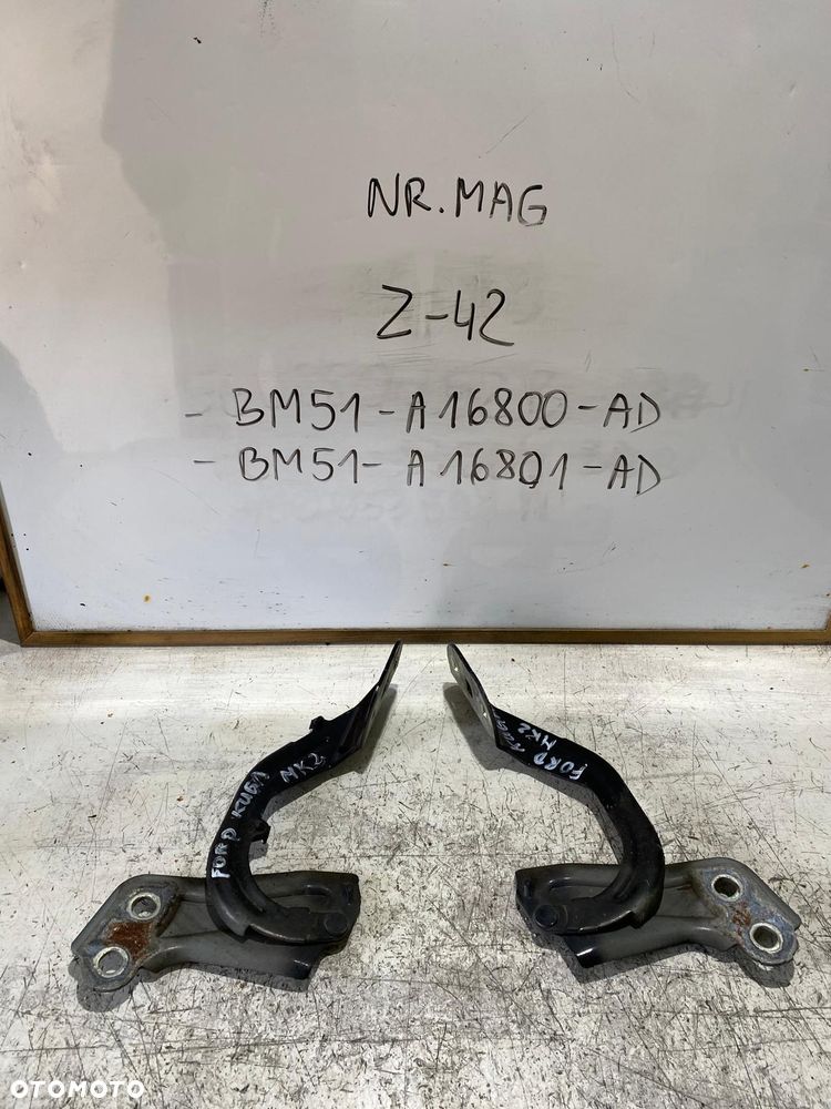 ZAWIASY MASKI LEWY PRAWY KPL FORD KUGA MK2 BM51-A16800-AD BM51-A16801-AD