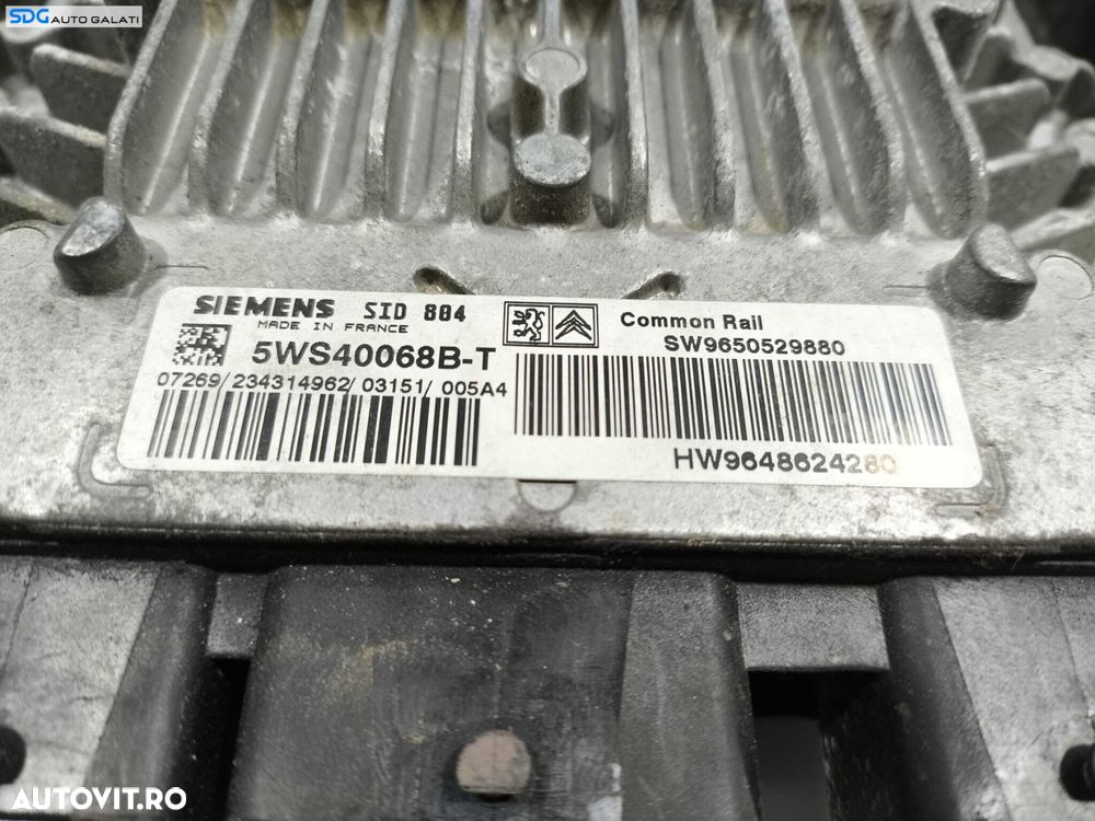 ECU Calculator Motor Siemens Citroen C2 1.4 HDI 2003 - 2009 Cod 9650529880 SW9650529880 9648624280 HW96424280 5WS40068B-T [L3679] [L3682] - 2