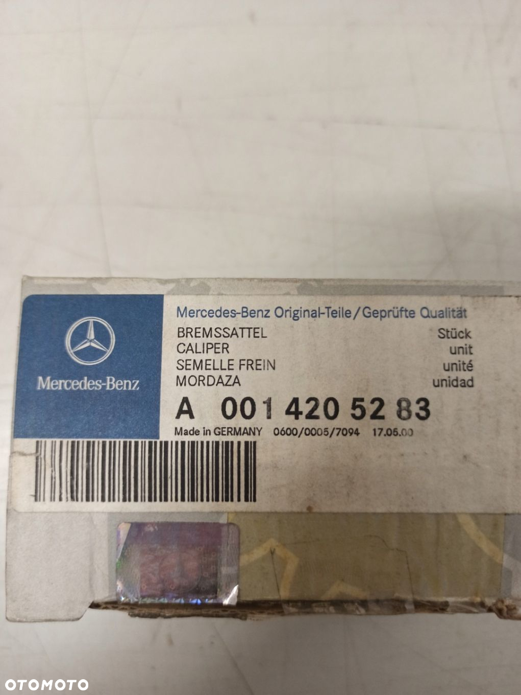 ZESTAW NAPRAWCZY ZACISKU HAMULCA MERCEDES 742 A0014205283 ASO ORG - 3