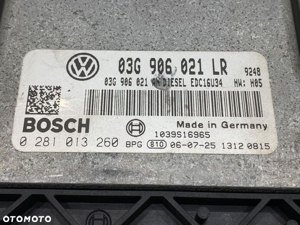 KOMPUTER SILNIKA  VW PASSAT B6 (3C2) 2005 - 2010 1.9 TDI 77 kW [105 KM] olej napędowy 2005 - 2010 - 4