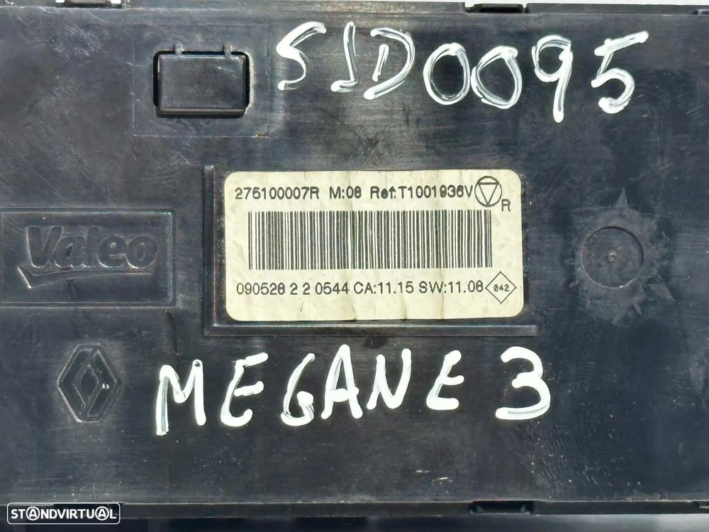 Comandos Ar Condicionado / Climatronic - Renault Megane III / Scenic III - 3