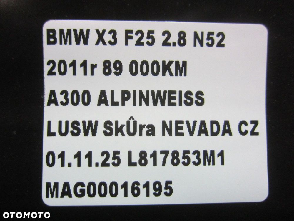 BMW X3 F25 F26 X4 PODUSZKA KOLANOWA LEWA AIRBAG USA 72129214573 9214573 - 8