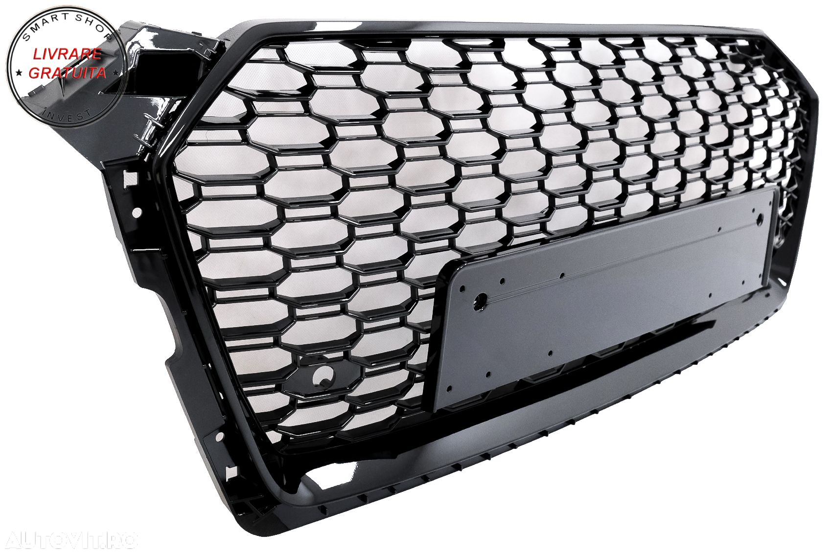 Grila Centrala Audi A5 F5 (2017-2019) RS Design Negru Lucios- livrare gratuita - 6