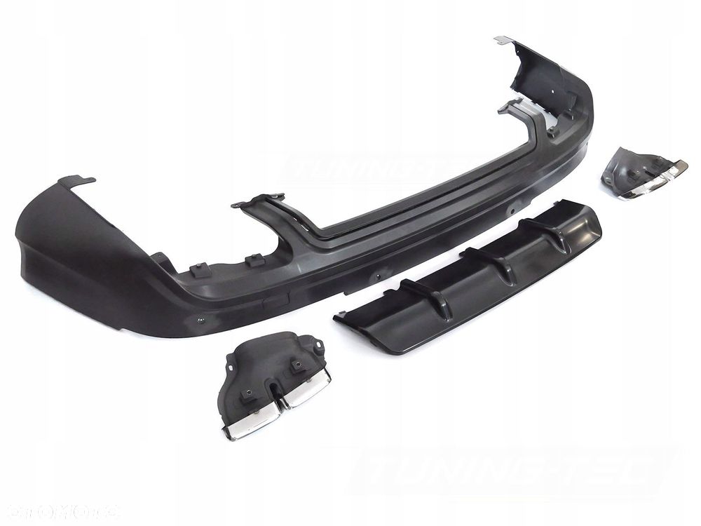Dyfuzor Dokładka Zderzaka Tylnego Audi Q7 4L 05-15 Rs Sport Black Pdc - 1
