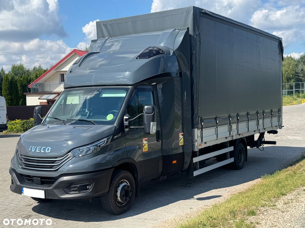 Iveco Daily 2024 Hi-Matic‼️72C18H‼️Winda Bar 1000KG // Plandeka 15 Palet 2x Firanka + dach zsuwany + regulacja wysokości ‼️Spanie z tyłu Spojtrak XL Poduszki Pneumatyczne Wysokość rampowa Full LED Tempomat Aktywny Salon Polska DMC7200KG Faktura Vat 23% TwinCab GEN2 V2 - 2