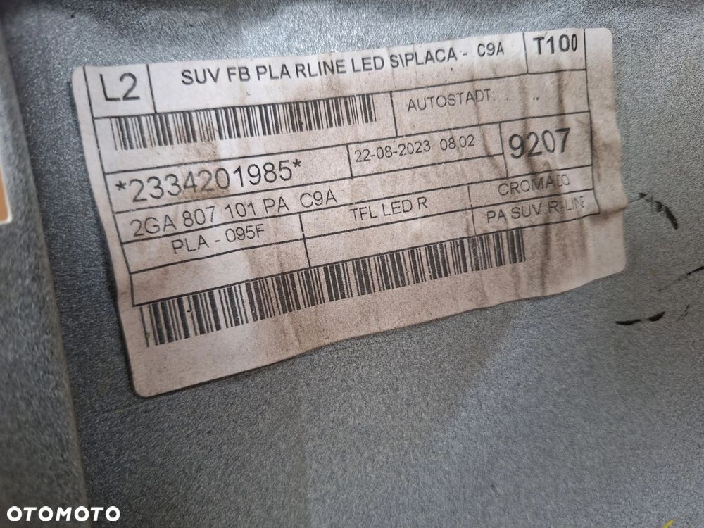 VW T-ROC R-LINE LIFT 22- 2GA NIE KLEJONY! KOLOR: LC9A PURE WHITE ZDERZAK PRZÓD ORYG 2GA807217 AS/AT 2GA807221 WYSYŁKA 24 - 10