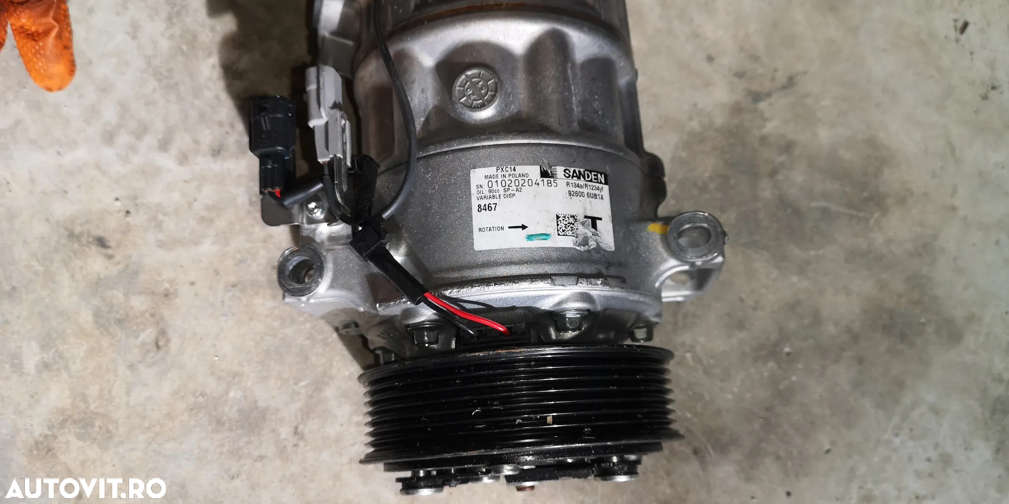 Compresor Ac Nissan Renault 2021 Juke Qashqai, Renault Capture Kangoo 92600AU000 92600AU010 92600AU01A 92600AU01B - 3