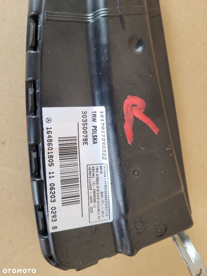 MERCEDES GL ML W164 PODUSZKA FOTELA PRAWA LEWA A1648601705 - 7