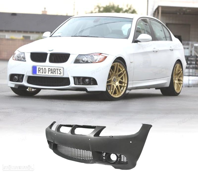 PÁRA-CHOQUES BMW E90 E91 COM LAVA FARÓIS E PDC + FARÓIS DE NEVOEIRO - 1