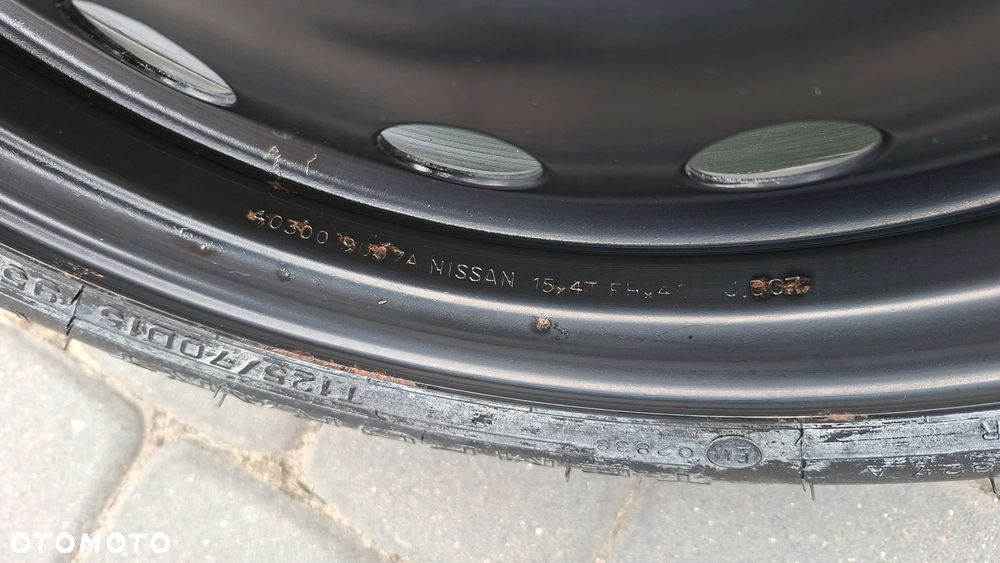 Koło Dojazdowe 15 Nisaan Note E11 4x100 ET 40 125/70 R15 4300 9U07A - 2