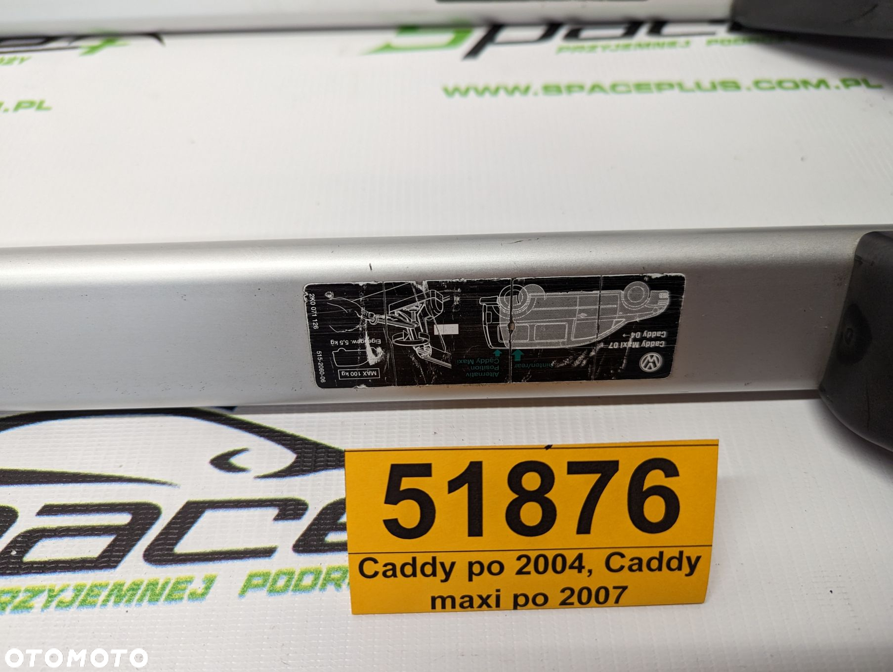 Bagażnik dachowy belki poprzeczki Caddy po 2004, Caddy maxi po 2007 - 6