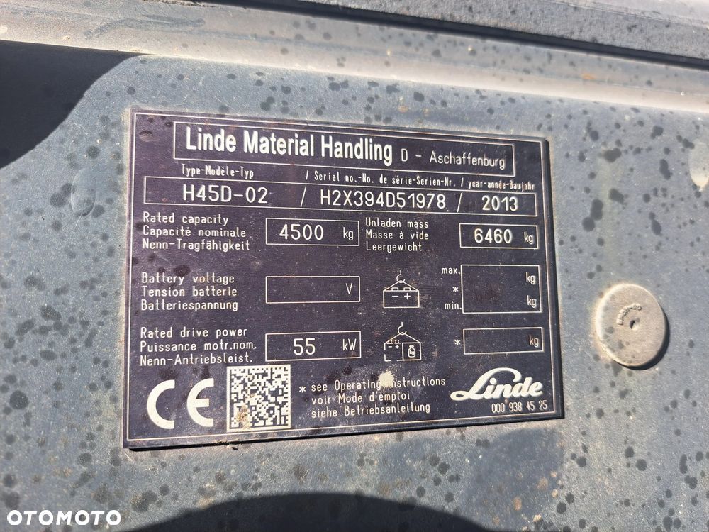 WÓZEK WIDŁOWY LINDE H45D-02 2013r - 16