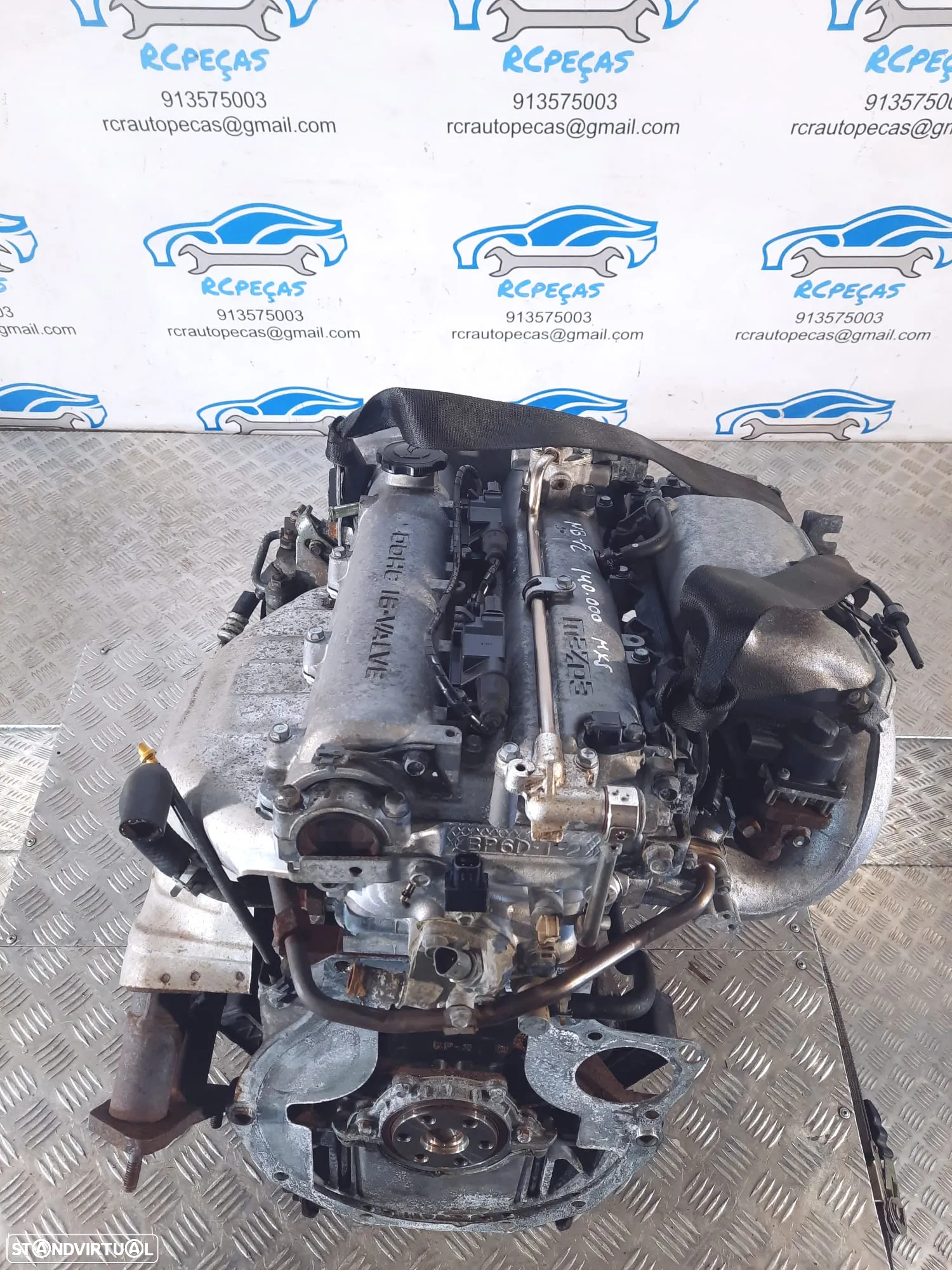 .MOTOR COMPLETO 1.8i 16V 146CV BP6D MAZDA MX5 MX-5 II 2 MK2.5 NB MOTOR ARRANQUE ALTERNADOR BIMASSA COMPRESSOR AR CONDICIONADO BOMBA DIRECAO TURBO INJETORES - 6