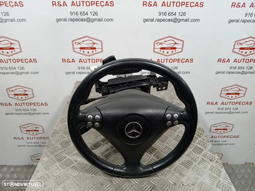 Volante com Airbag Mercedes SLK171 em Pele - 3