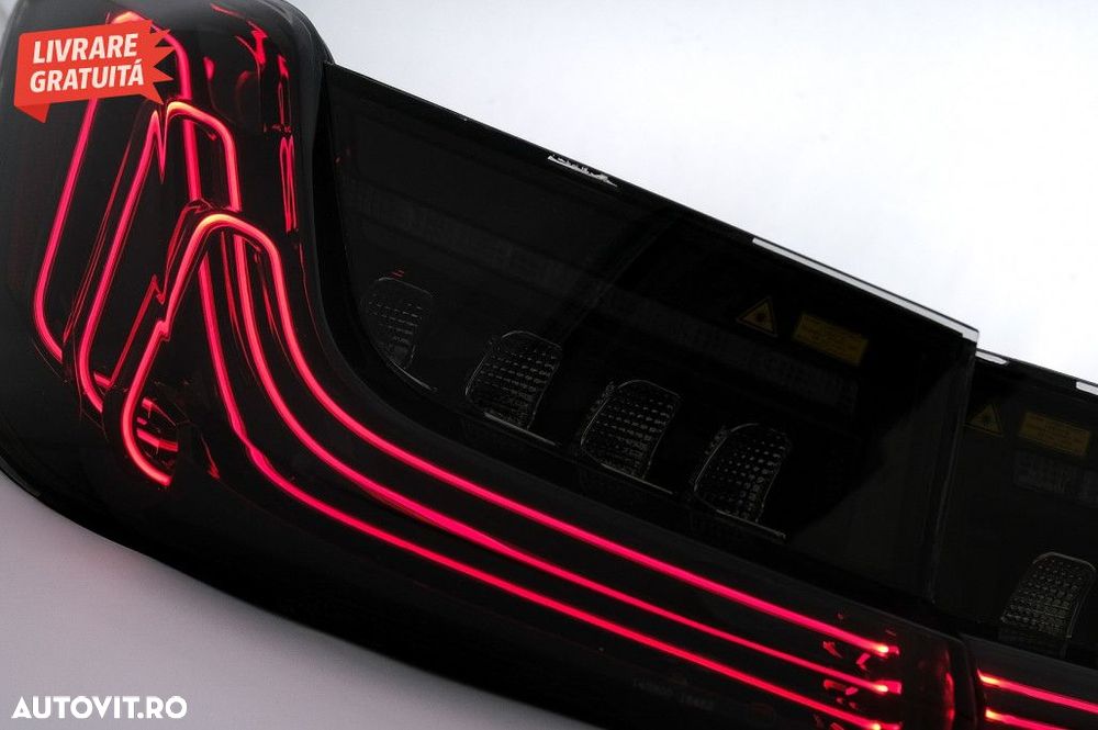 Stopuri LED BMW Seria 3 G20 Sedan (2018-2022) Aspect Laser Negru - 6