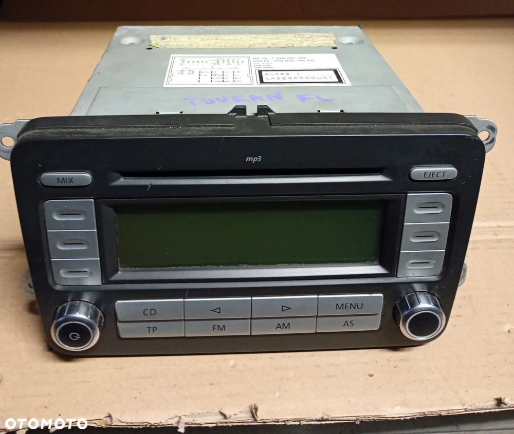 VW TOURAN 1T GOLF V RADIO CD 1K0035186 AD KOD - 1