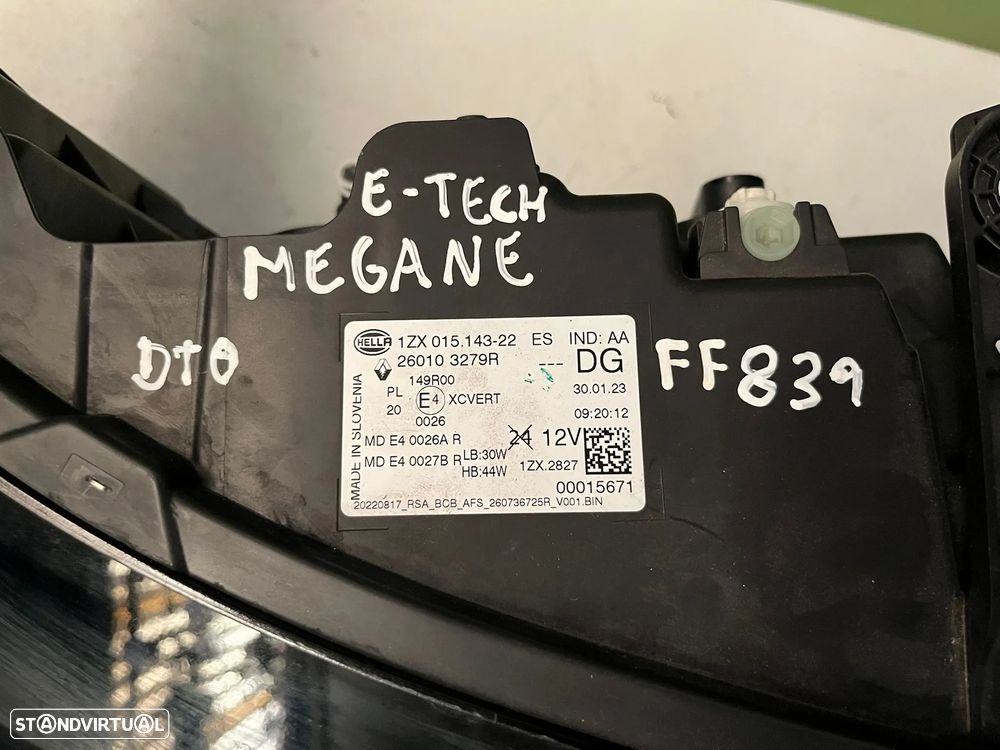 Renault Megane V E-Tech - FAROL DIREITO - FF839 - 9