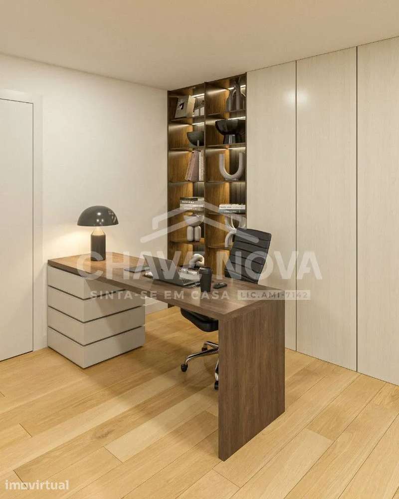 T4 Novo c/ 2 Lugares de Garagem num Condomínio Fechado na Madalena - Grande imagem: 4/16