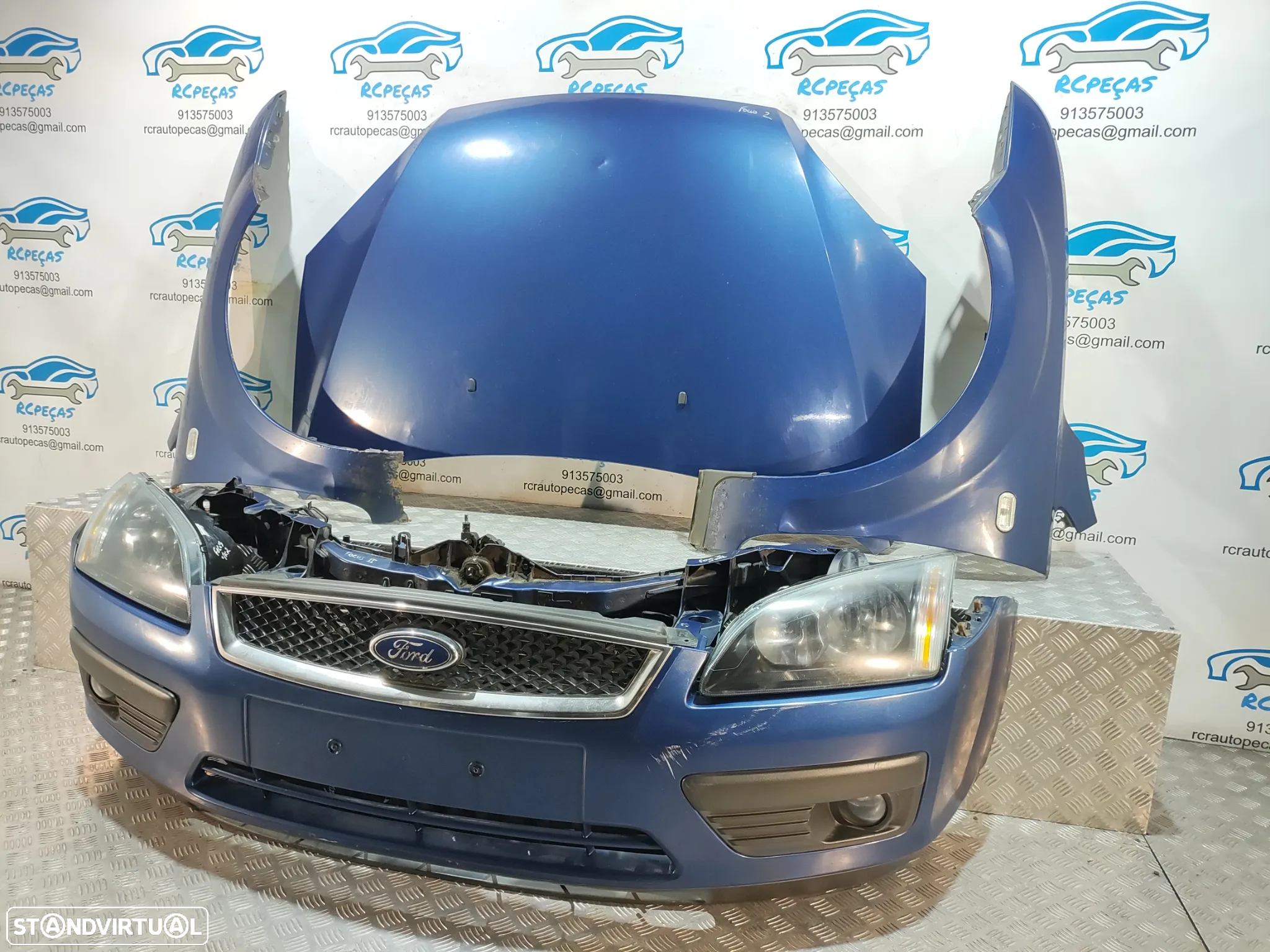 FRENTE COMPLETA FORD FOCUS 2 II MK2 FASE 1 CAPOT PARACHOQUES GUARDA-LAMAS OTICAS RADIADOR VENTILADOR FRENTE FIBRA REFORÇO - 3