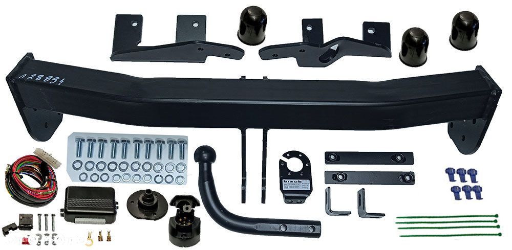 HAK HOLOWNICZY + MODUŁ + WIĄZKA 7 PIN VOLKSWAGEN VW CADDY 2004-2020 3+ 4 2K MAX MAXI - 9