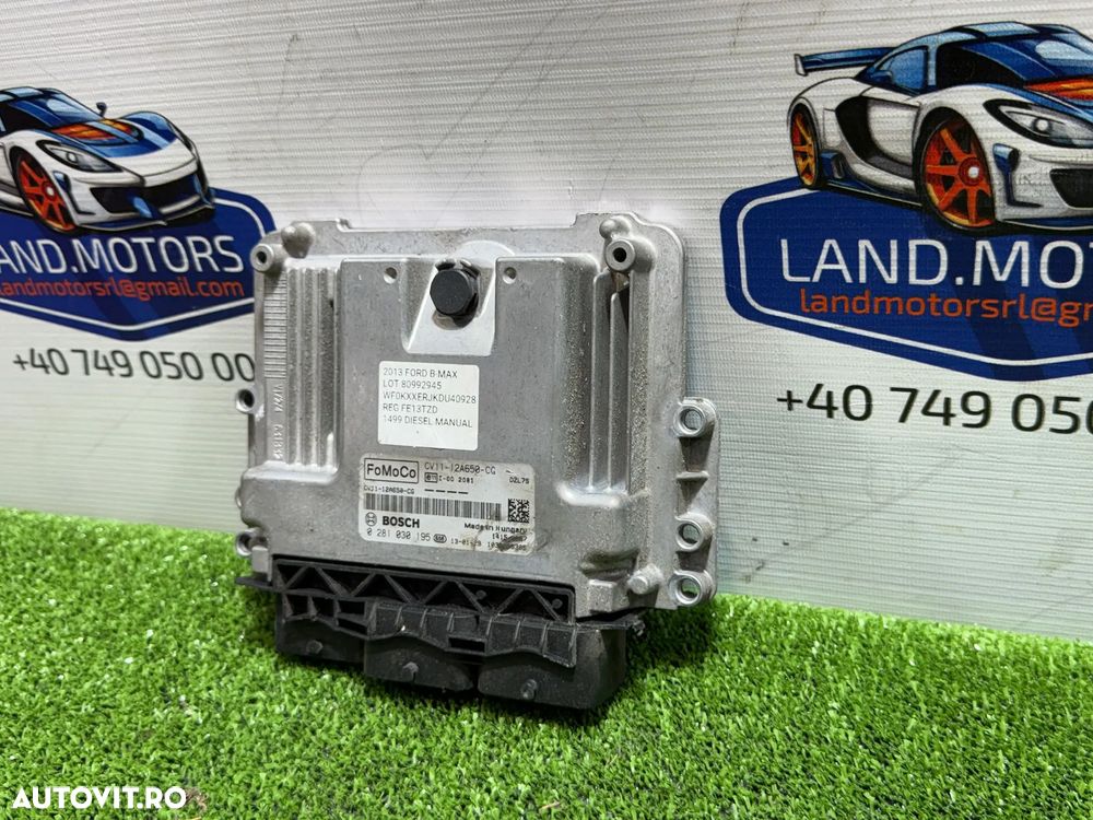 CALCULATOR MOTOR ECU FORD B-MAX ZETE 2013 1.5 DIESEL COD OEM CV11-12A650-CG / 0281030195 / Monovolum Compact 2012-2017 - 3