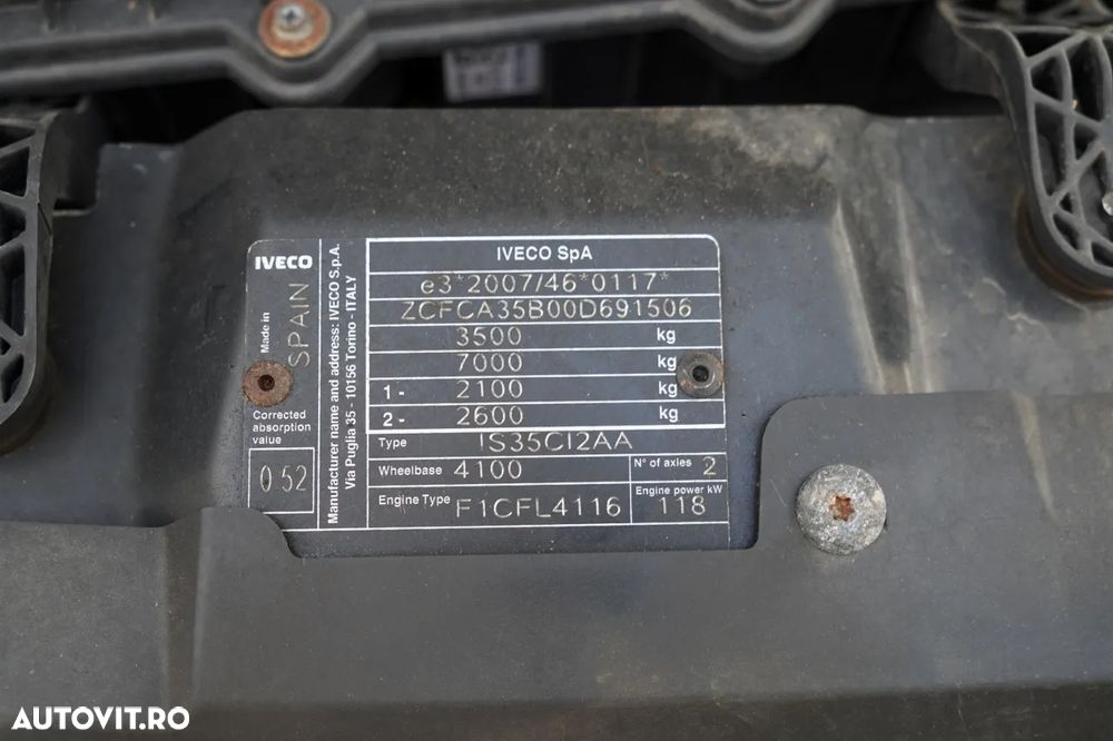 Iveco DAILY 35-160 / 4.2 M CONTAINER / LIFT / TWIN GVWR: 3500 KG / 2022 - 36