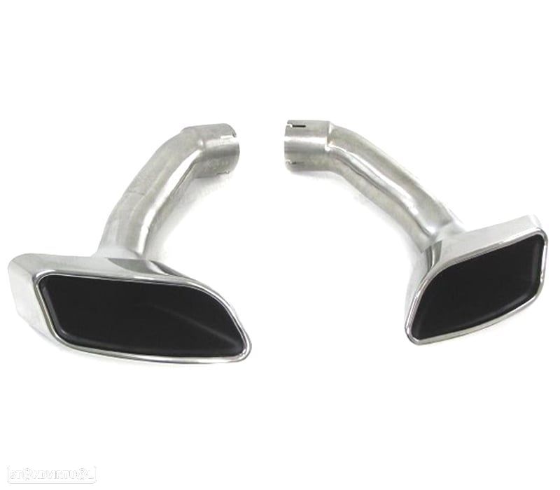 PONTEIRAS DE ESCAPE BMW X6 E71 08-14 LOOK M CROMADO + MOLDURA DE ESCAPE - 4