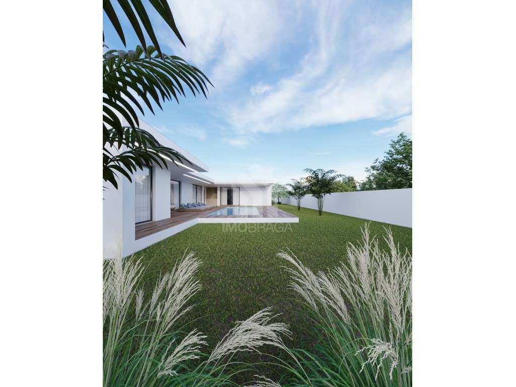 Venda Moradia Individual T4 Térrea Nova com Piscina, em Priscos, Braga - Grande imagem: 2/25